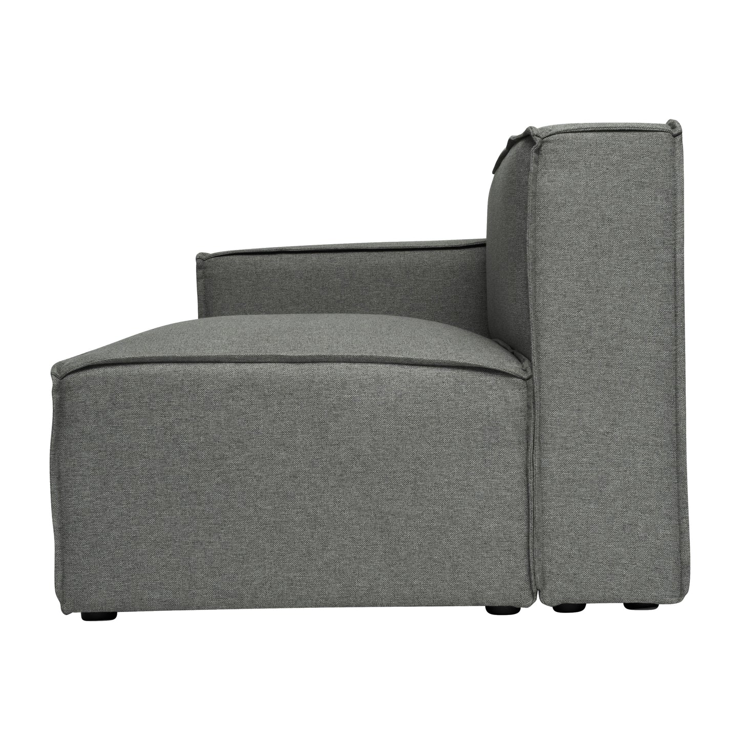 Bridgetown Luxury Modular Sectional Sofa Left Side with Arm Rest, Dark Gray Dark Gray