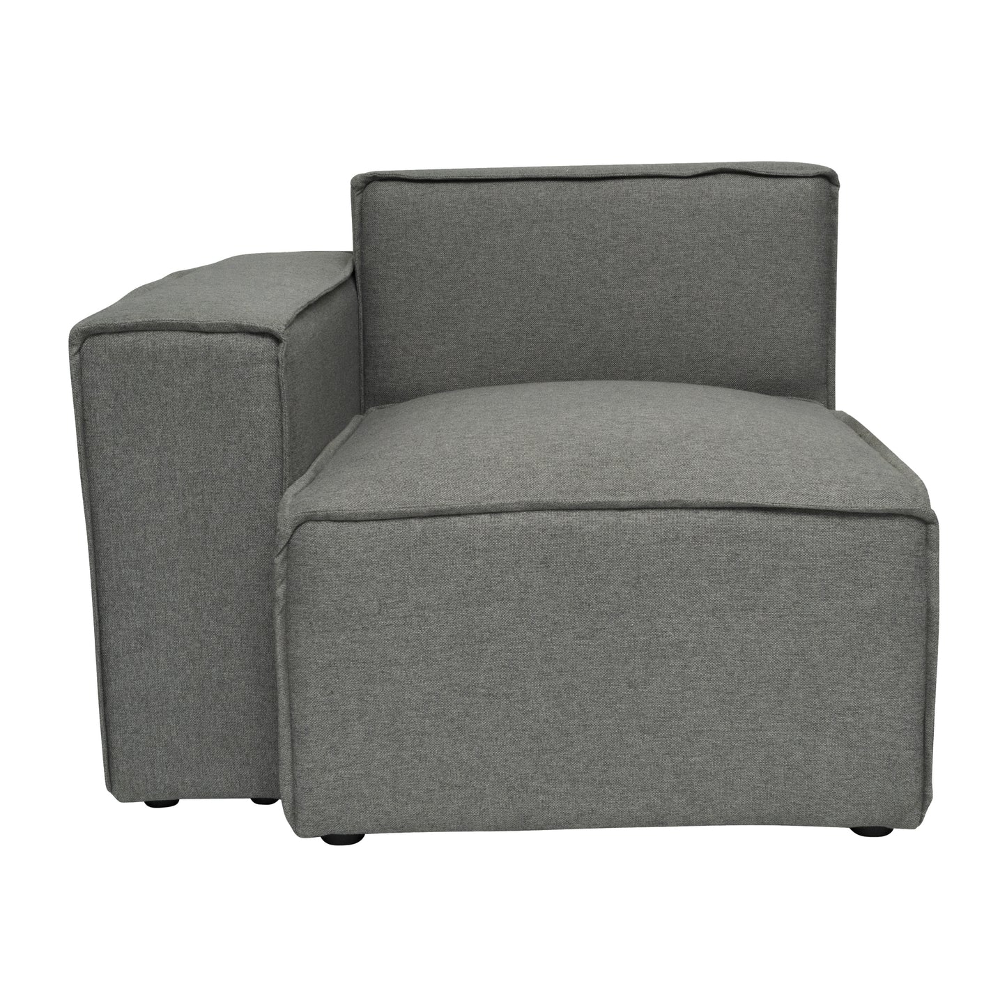 Bridgetown Luxury Modular Sectional Sofa Left Side with Arm Rest, Dark Gray Dark Gray