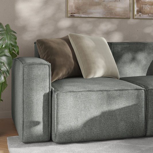Bridgetown Luxury Modular Sectional Sofa Left Side with Arm Rest, Dark Gray Dark Gray