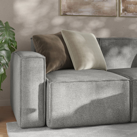 Bridgetown Luxury Modular Sectional Sofa Left Side with Arm Rest, Gray Gray