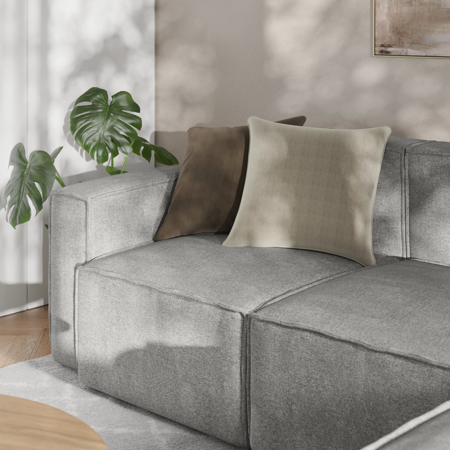 Bridgetown Luxury Modular Sectional Sofa Left Side with Arm Rest, Gray Gray