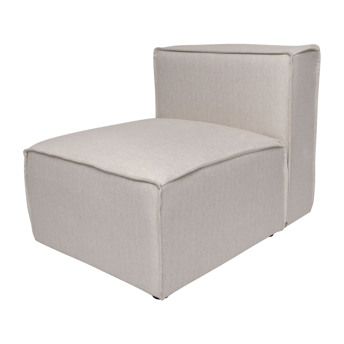 Bridgetown Luxury Modular Sectional Sofa Armless Center Seat, Cream Cream