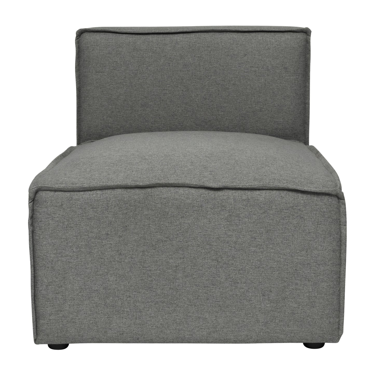 Bridgetown Luxury Modular Sectional Sofa Armless Center Seat, Dark Gray Dark Gray