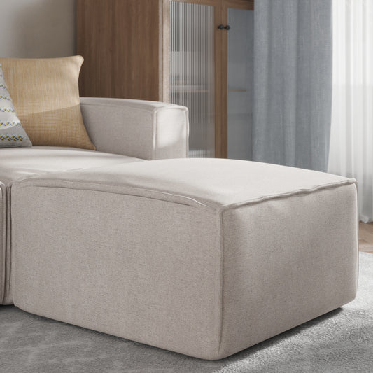 Bridgetown Luxury Modular Sectional Sofa Ottoman Seat, Cream Cream