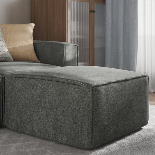 Bridgetown Luxury Modular Sectional Sofa Ottoman Seat, Dark Gray Dark Gray