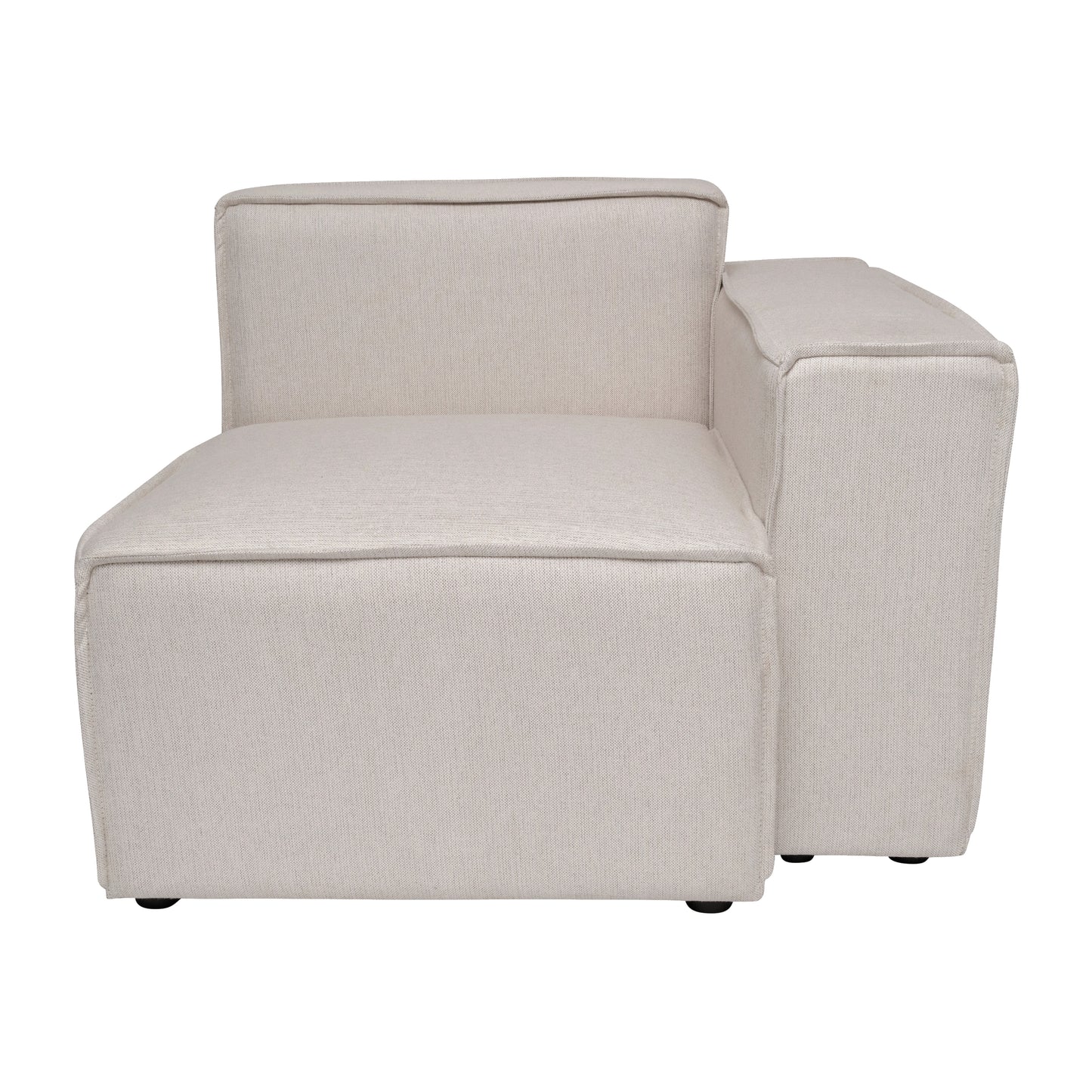 Bridgetown Luxury Modular Sectional Sofa Right Side with Arm Rest, Cream Cream
