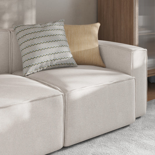 Bridgetown Luxury Modular Sectional Sofa Right Side with Arm Rest, Cream Cream