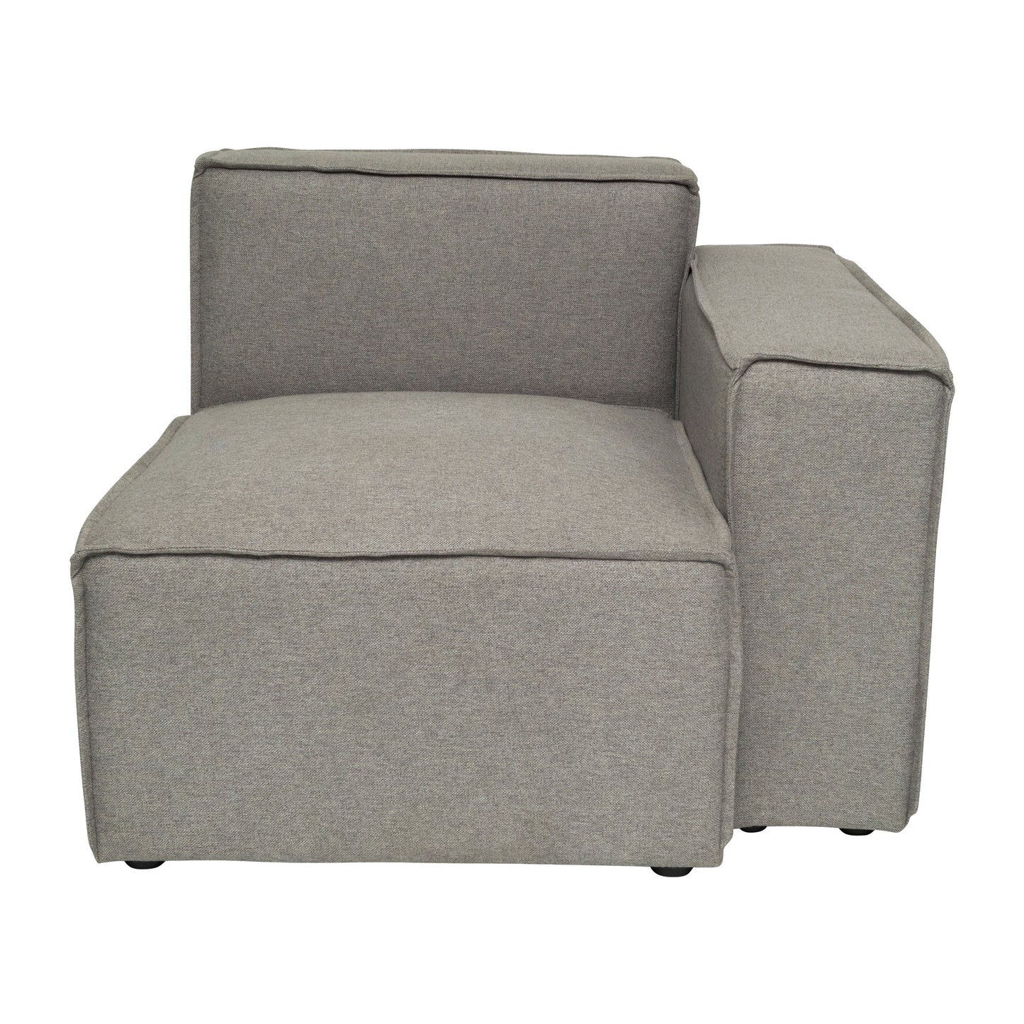 Bridgetown Luxury Modular Sectional Sofa Right Side with Arm Rest, Gray Gray