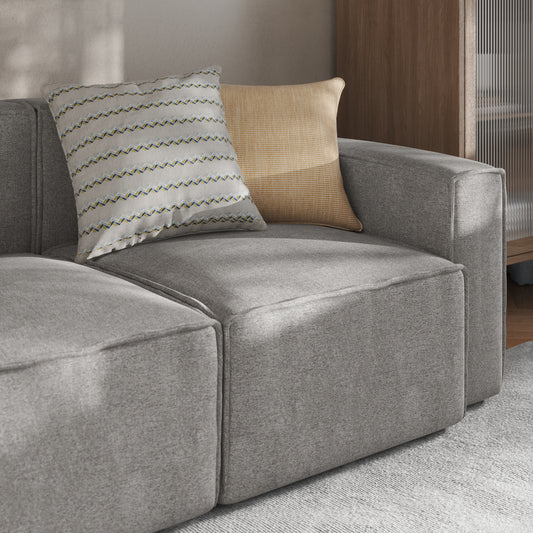 Bridgetown Luxury Modular Sectional Sofa Right Side with Arm Rest, Gray Gray