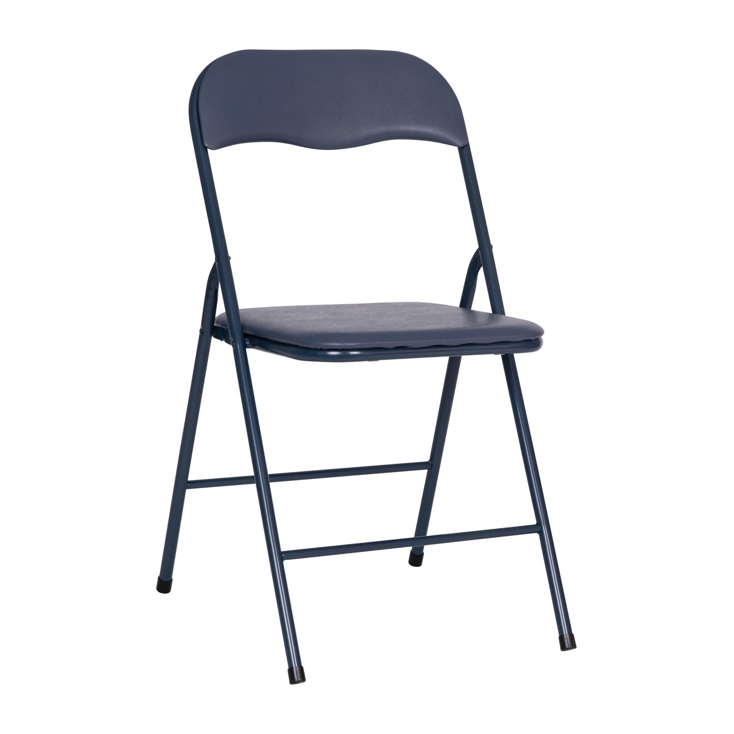 Madison 5 Piece Navy Folding Card Table and Chair Set Navy