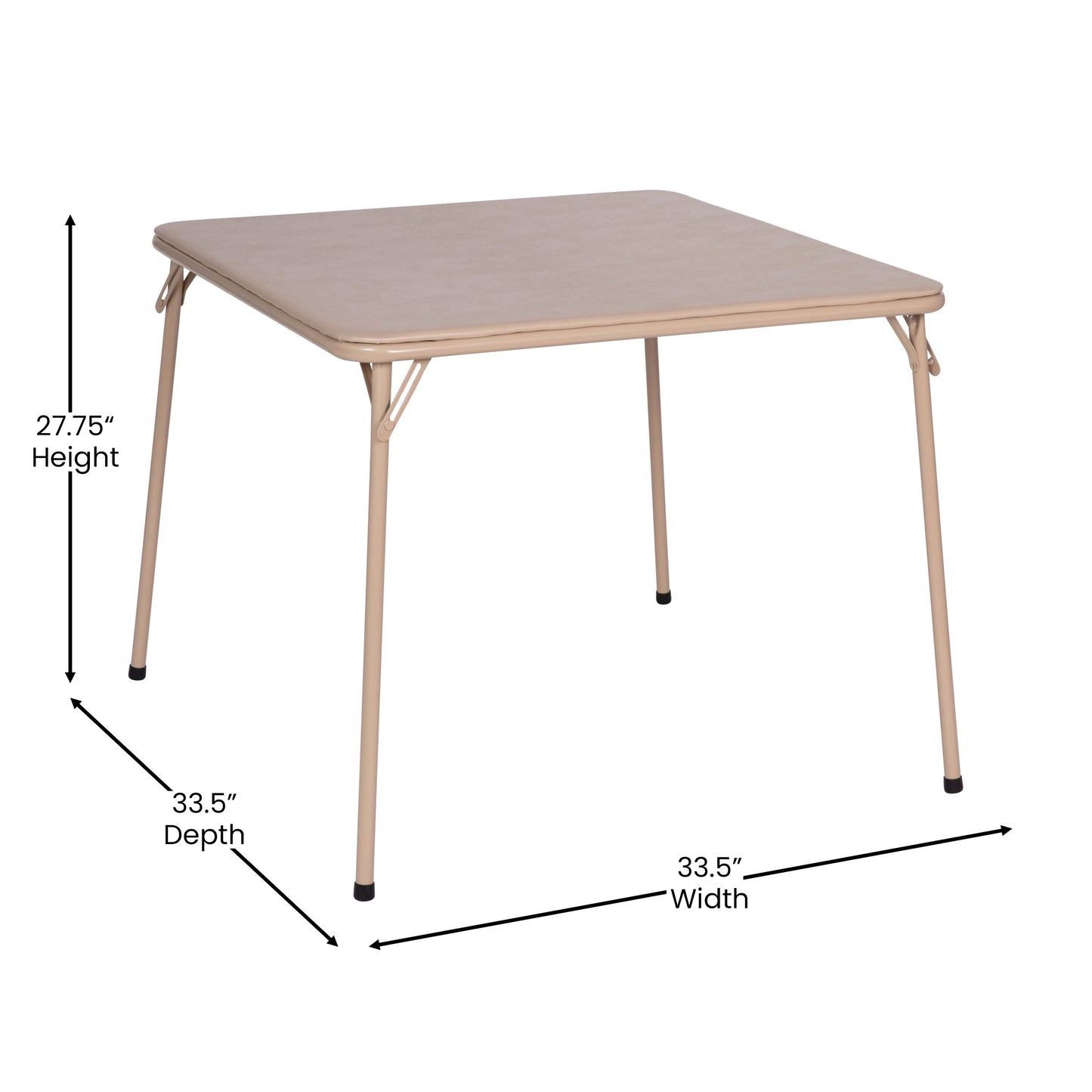 Madison 5 Piece Tan Folding Card Table and Chair Set Tan JB-1-TAN-GG