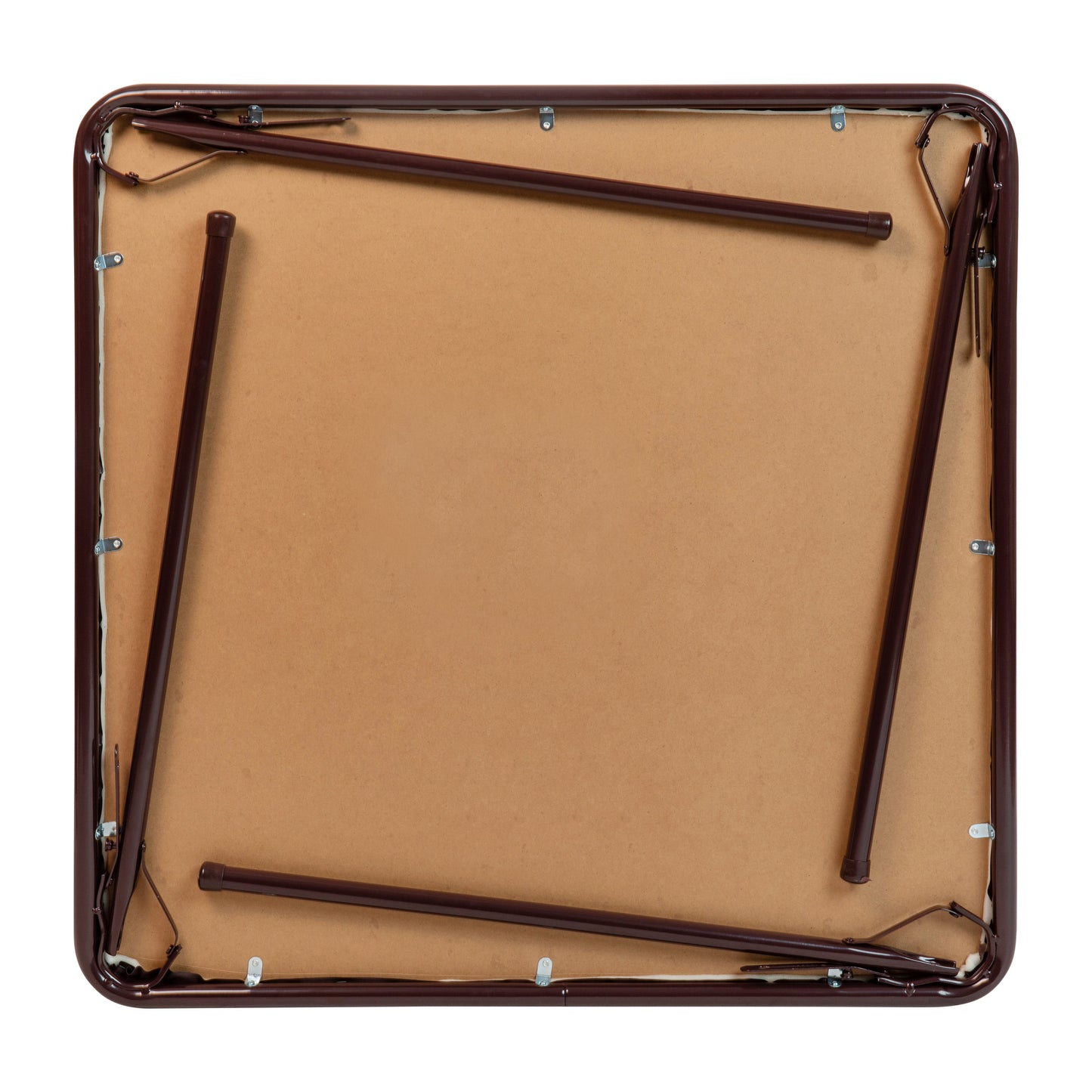 Madelyn Brown 33.5" Folding Card Table for 4 with Foldable Legs and Portable Lightweight Design Brown