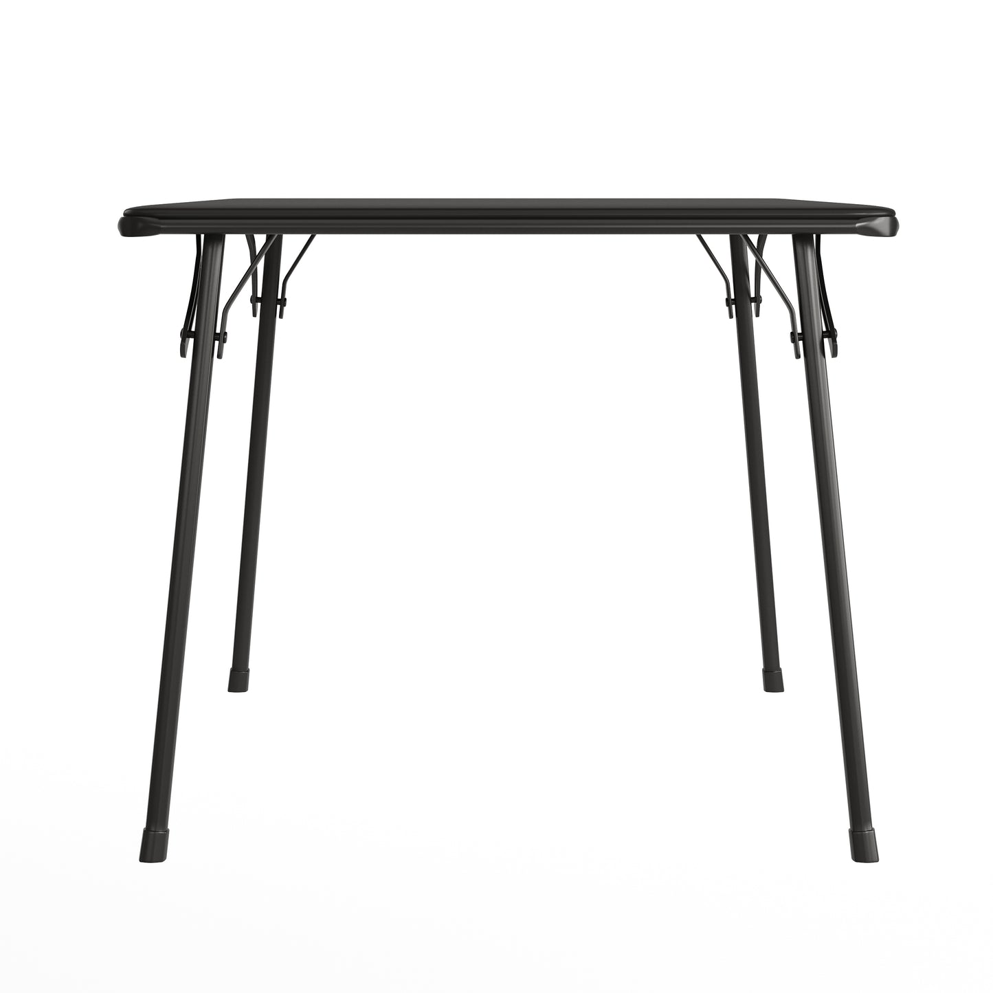 Madelyn Black 33.5" Folding Card Table for 4 with Foldable Legs and Portable Lightweight Design Black