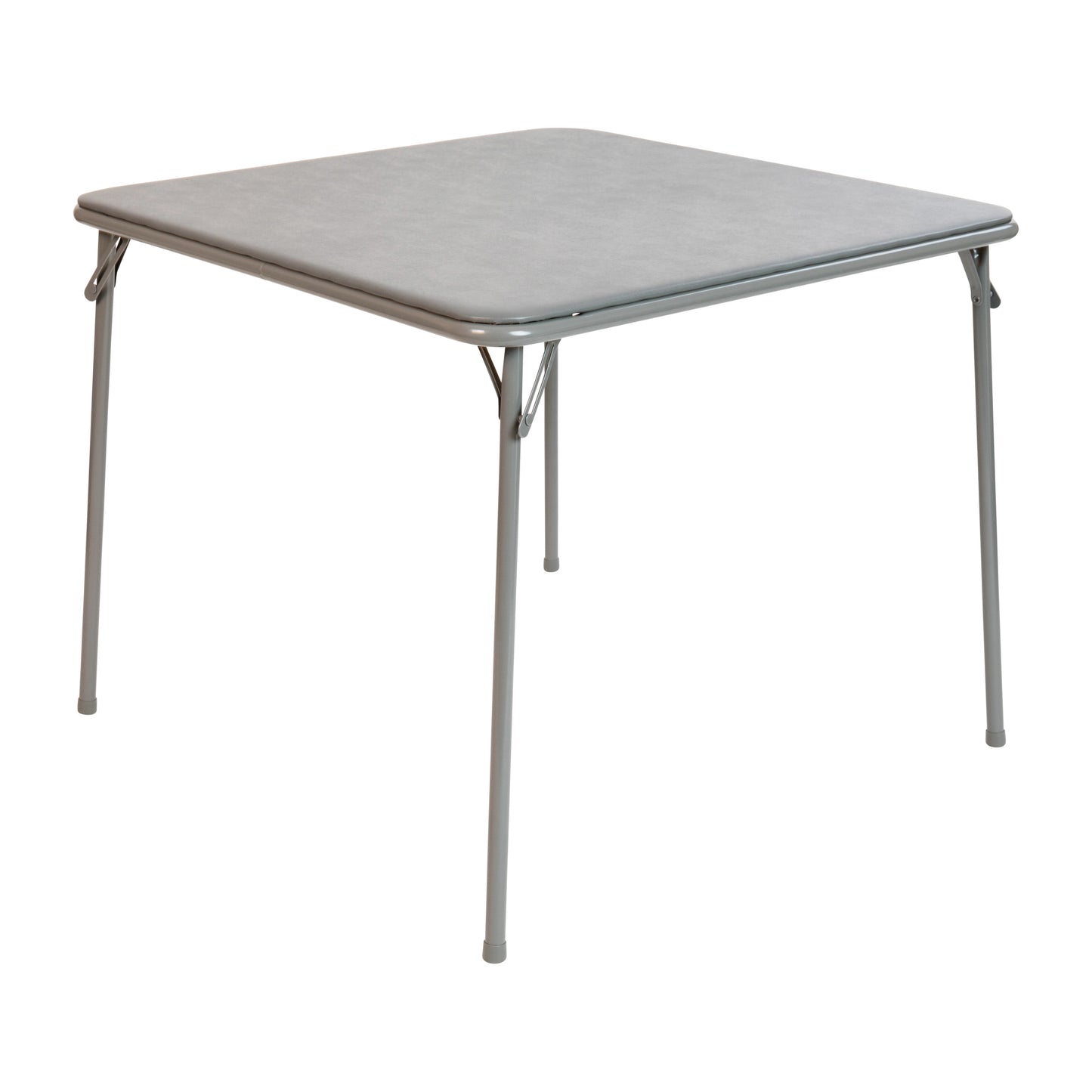 Madelyn Gray 33.5" Folding Card Table for 4 with Foldable Legs and Portable Lightweight Design Gray