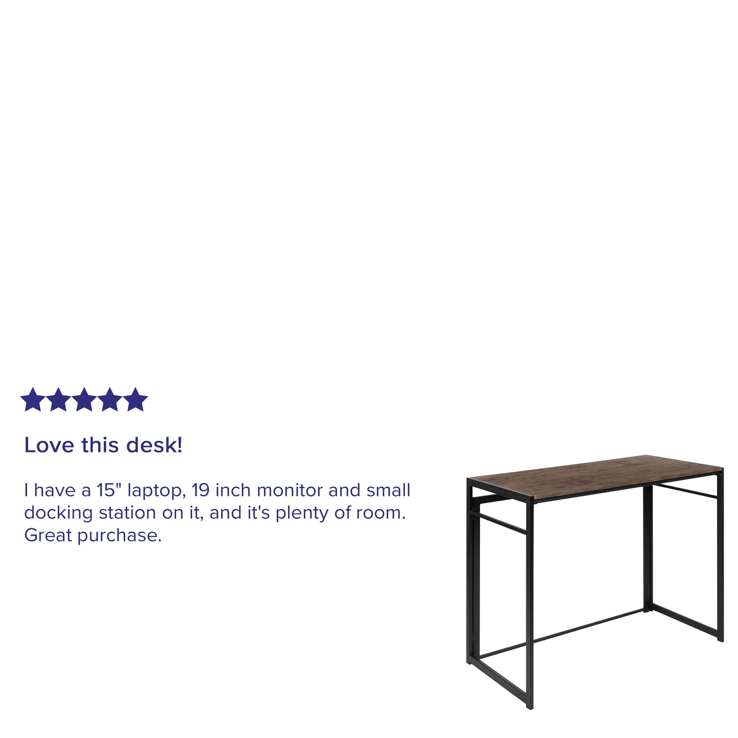 Walker Rustic Home Office Folding Computer Desk - 40" Rustic JB-YJ354F-GG