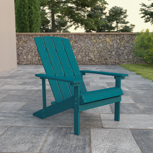 Charlestown Commercial All-Weather Poly Resin Wood Adirondack Chair in Sea Foam Sea Foam