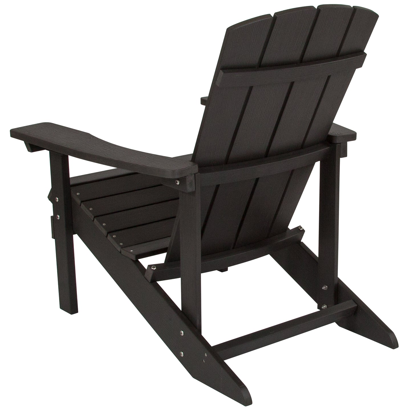 Charlestown Commercial All-Weather Poly Resin Wood Adirondack Chair in Slate Gray Slate Gray