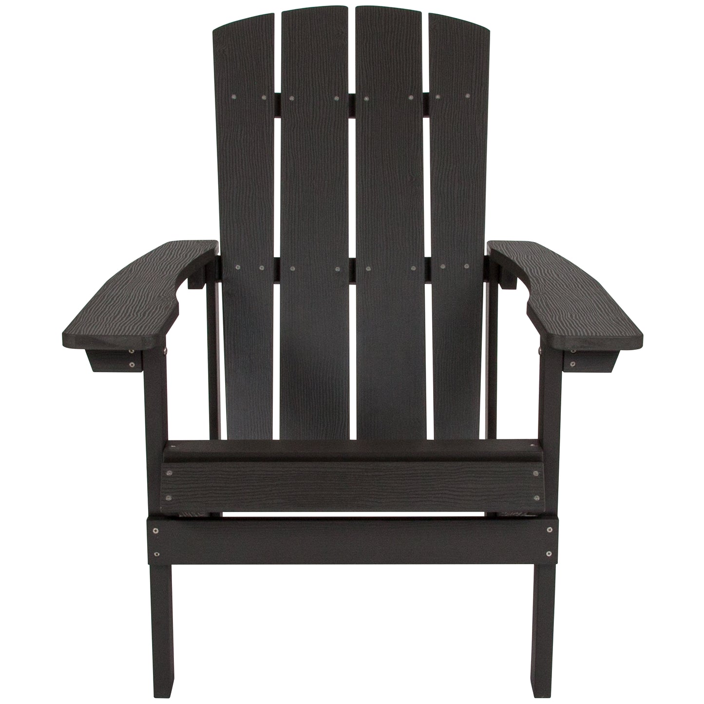 Charlestown Commercial All-Weather Poly Resin Wood Adirondack Chair in Slate Gray Slate Gray