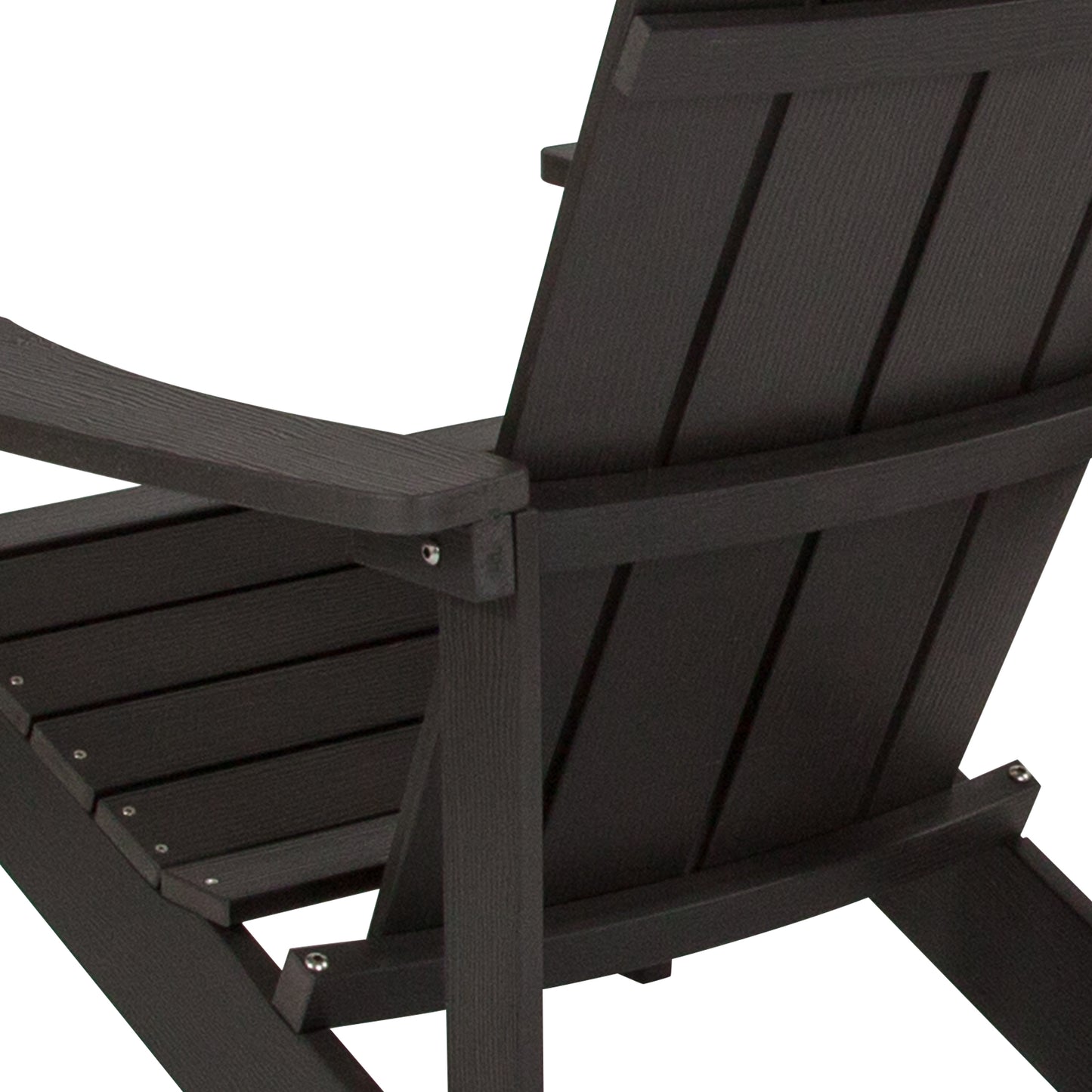 Charlestown Commercial All-Weather Poly Resin Wood Adirondack Chair in Slate Gray Slate Gray
