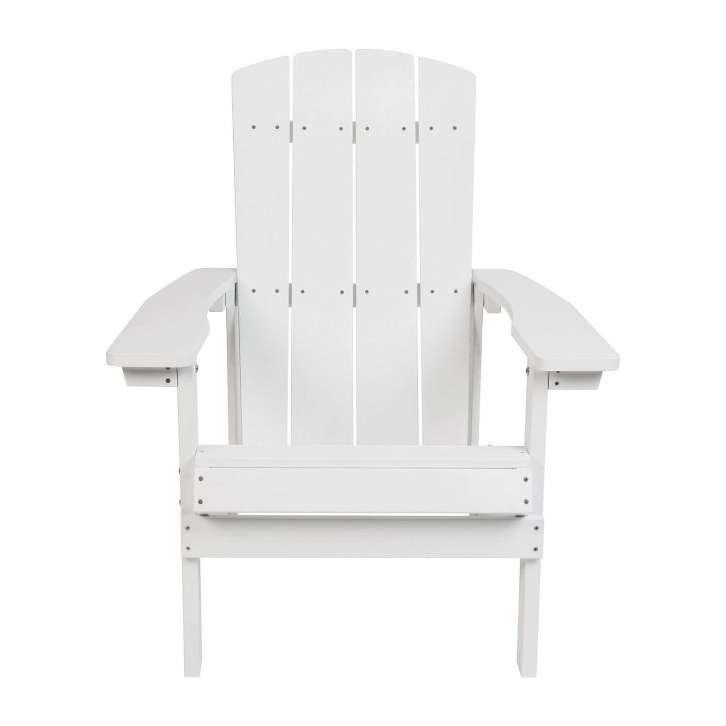 Charlestown Commercial All-Weather Poly Resin Wood Adirondack Chair in White White