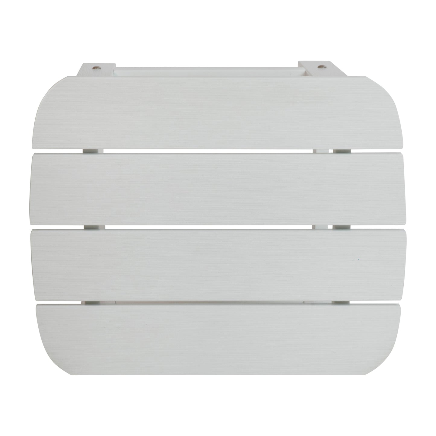 2 Pack Charlestown Commercial All-Weather Poly Resin Folding Adirondack Chair with Side Table White JJ-C14505-2-T14001-WH-GG