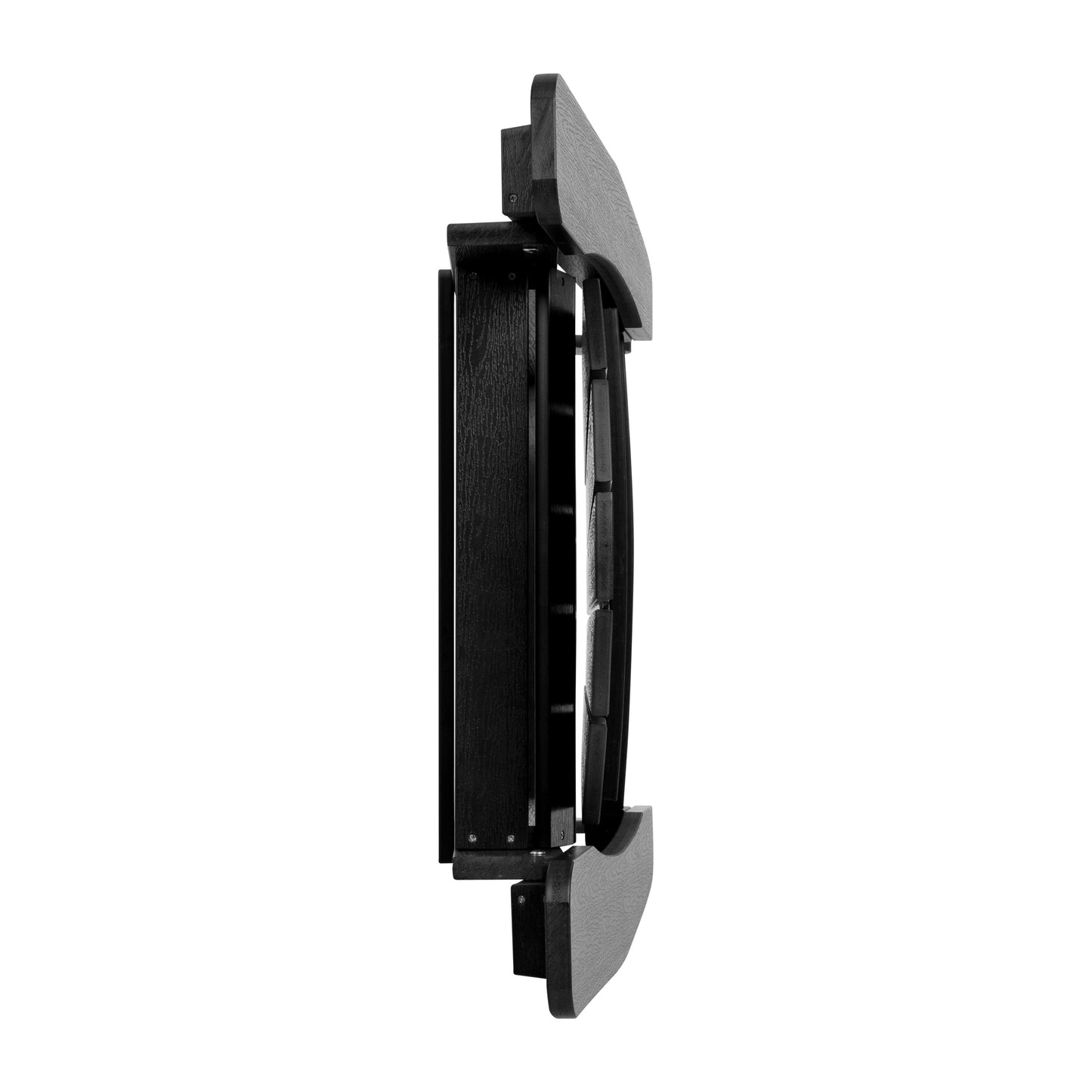 Charlestown Commercial All-Weather Poly Resin Indoor/Outdoor Folding Adirondack Chair in Black Black JJ-C14505-BLK-GG