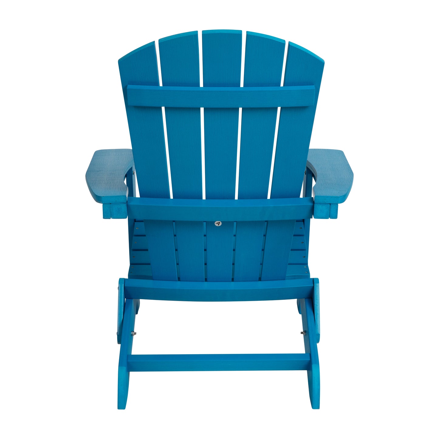 Charlestown Commercial All-Weather Poly Resin Indoor/Outdoor Folding Adirondack Chair in Blue Blue