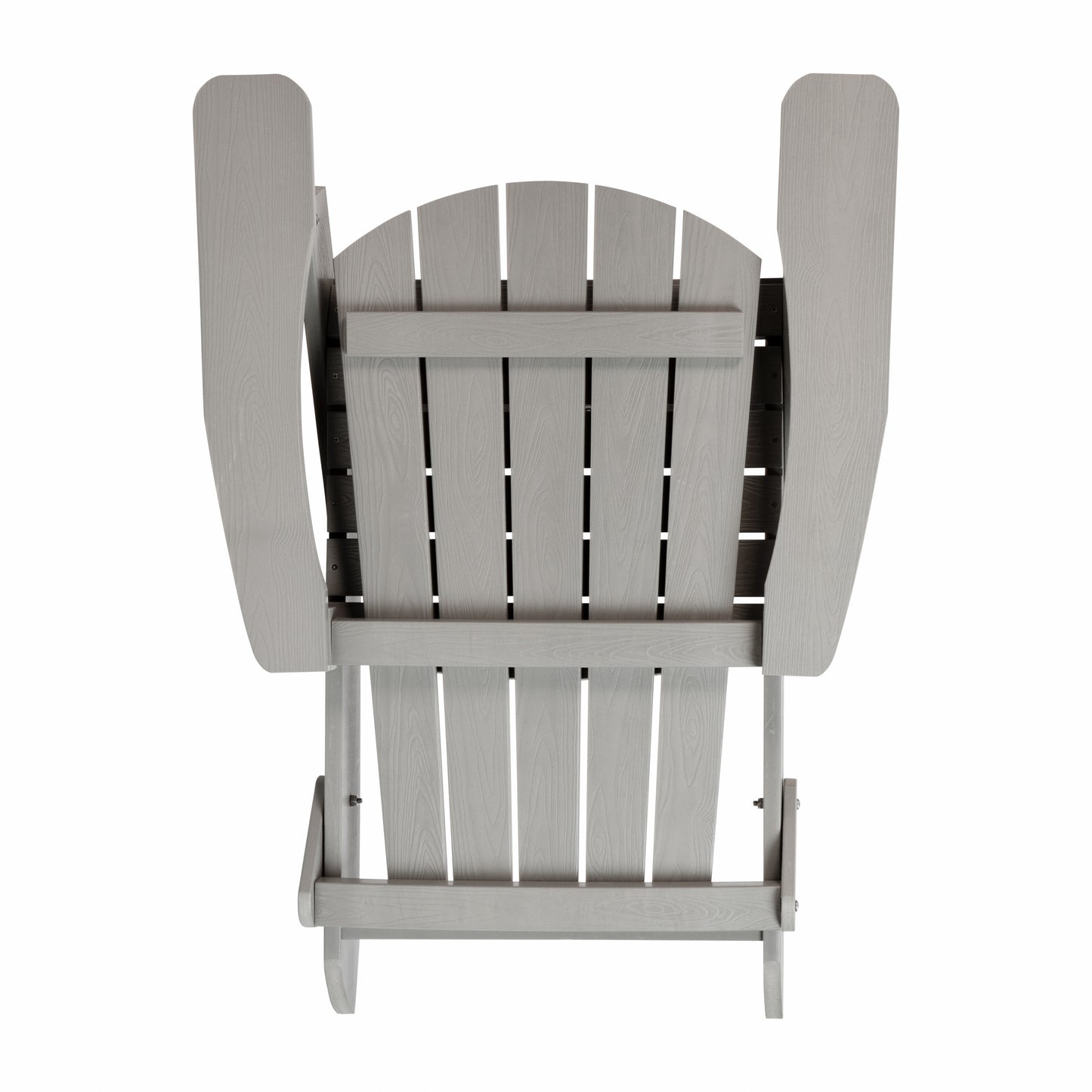 Charlestown Commercial All-Weather Poly Resin Indoor/Outdoor Folding Adirondack Chair in Gray Gray