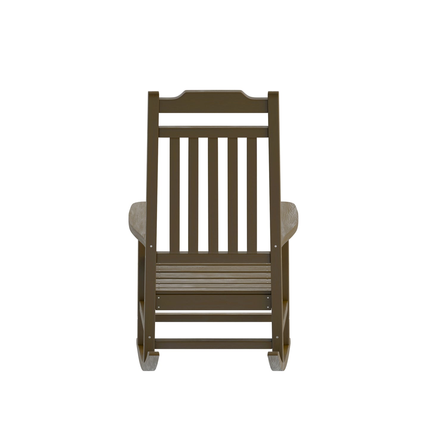 Winston All-Weather Poly Resin Rocking Chair in Mahogany Mahogany