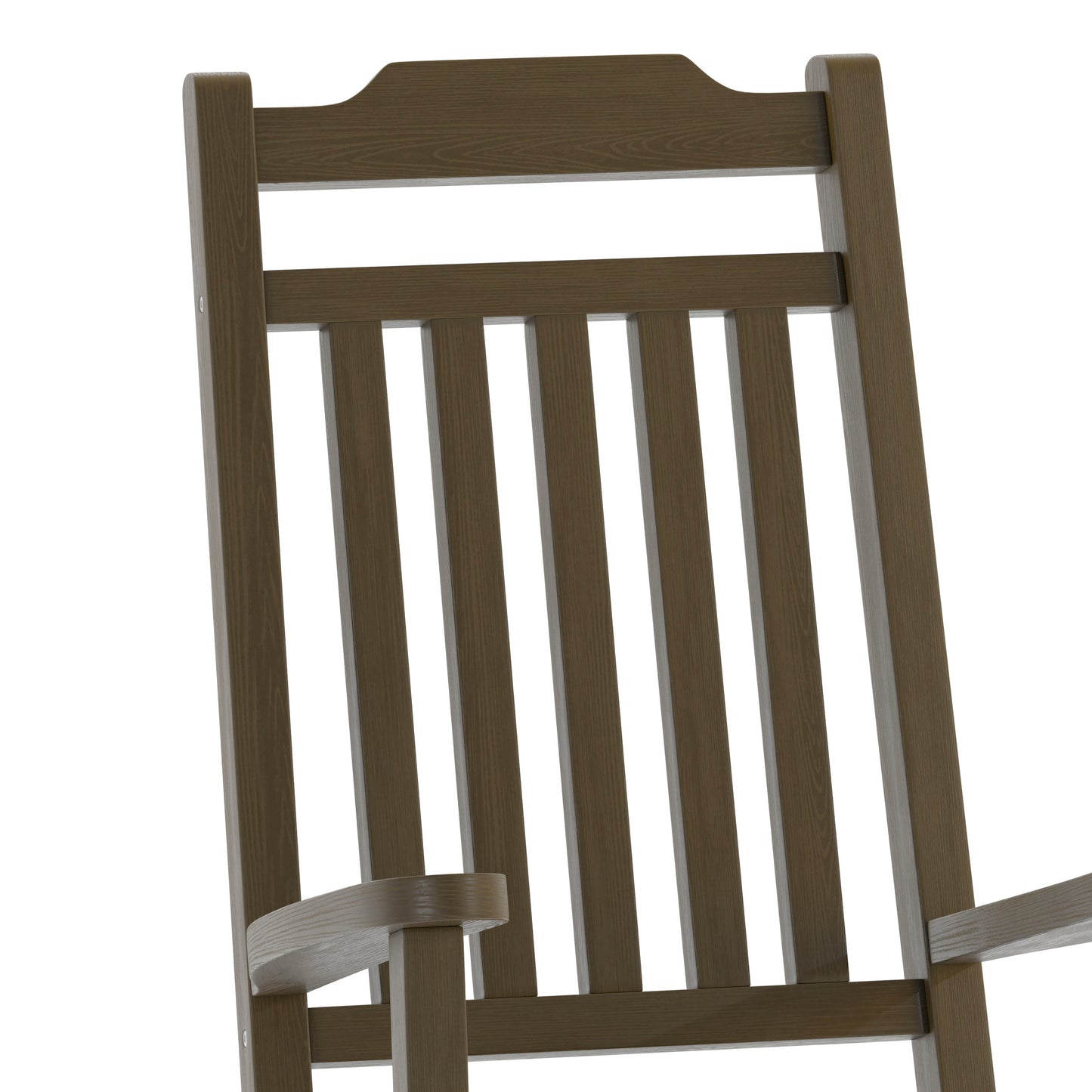Winston All-Weather Poly Resin Rocking Chair in Mahogany Mahogany