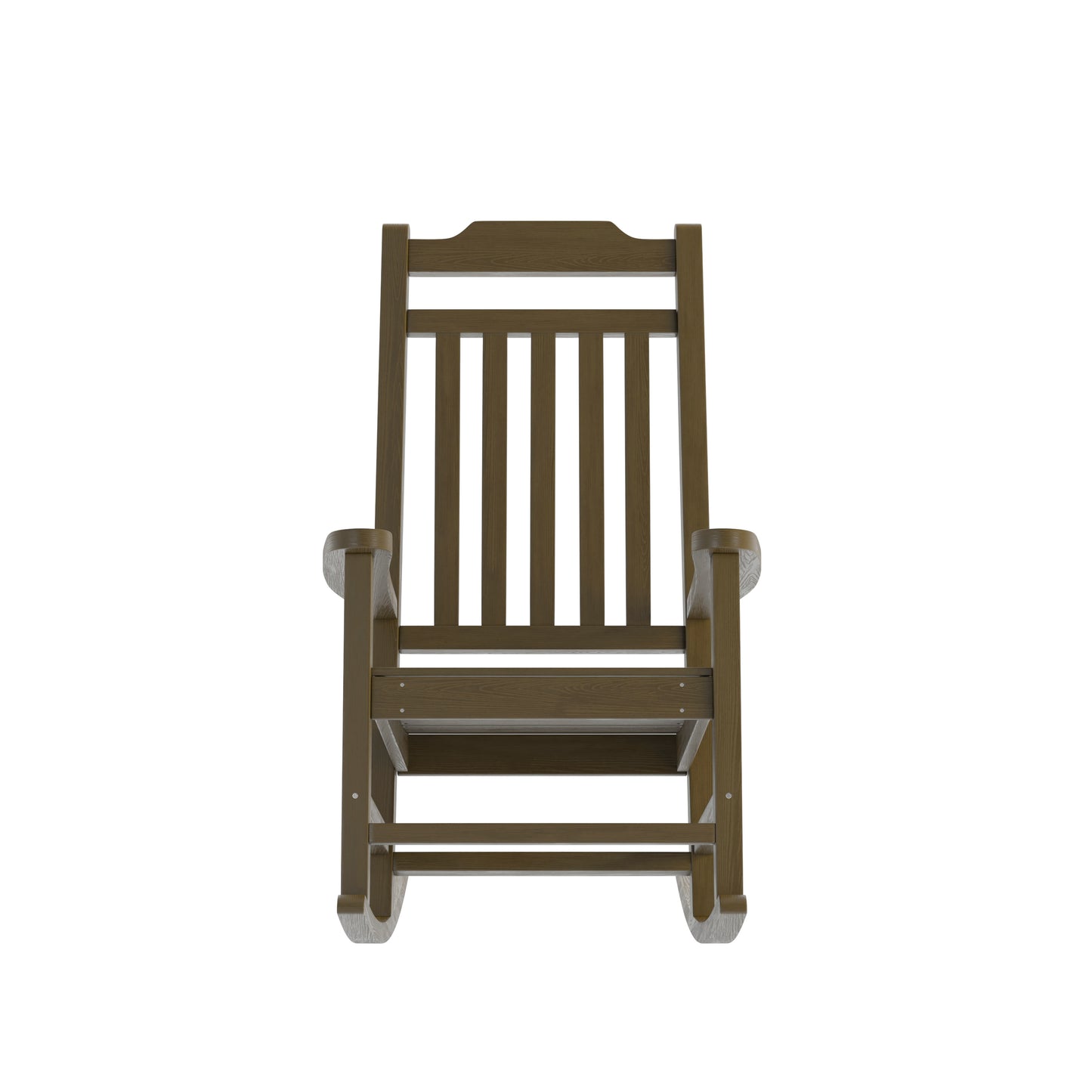 Winston All-Weather Poly Resin Rocking Chair in Mahogany Mahogany