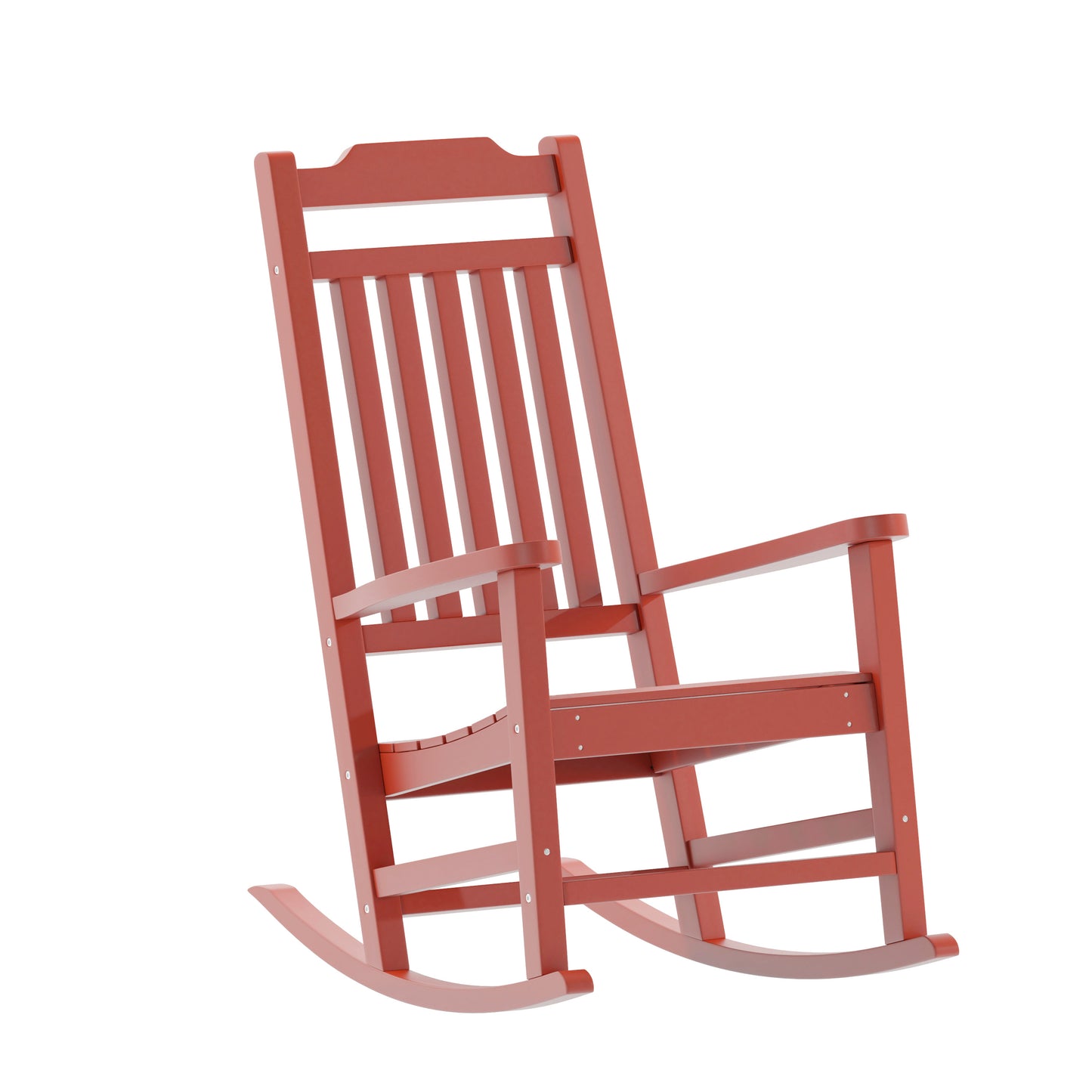 Winston All-Weather Poly Resin Rocking Chair in Red Red
