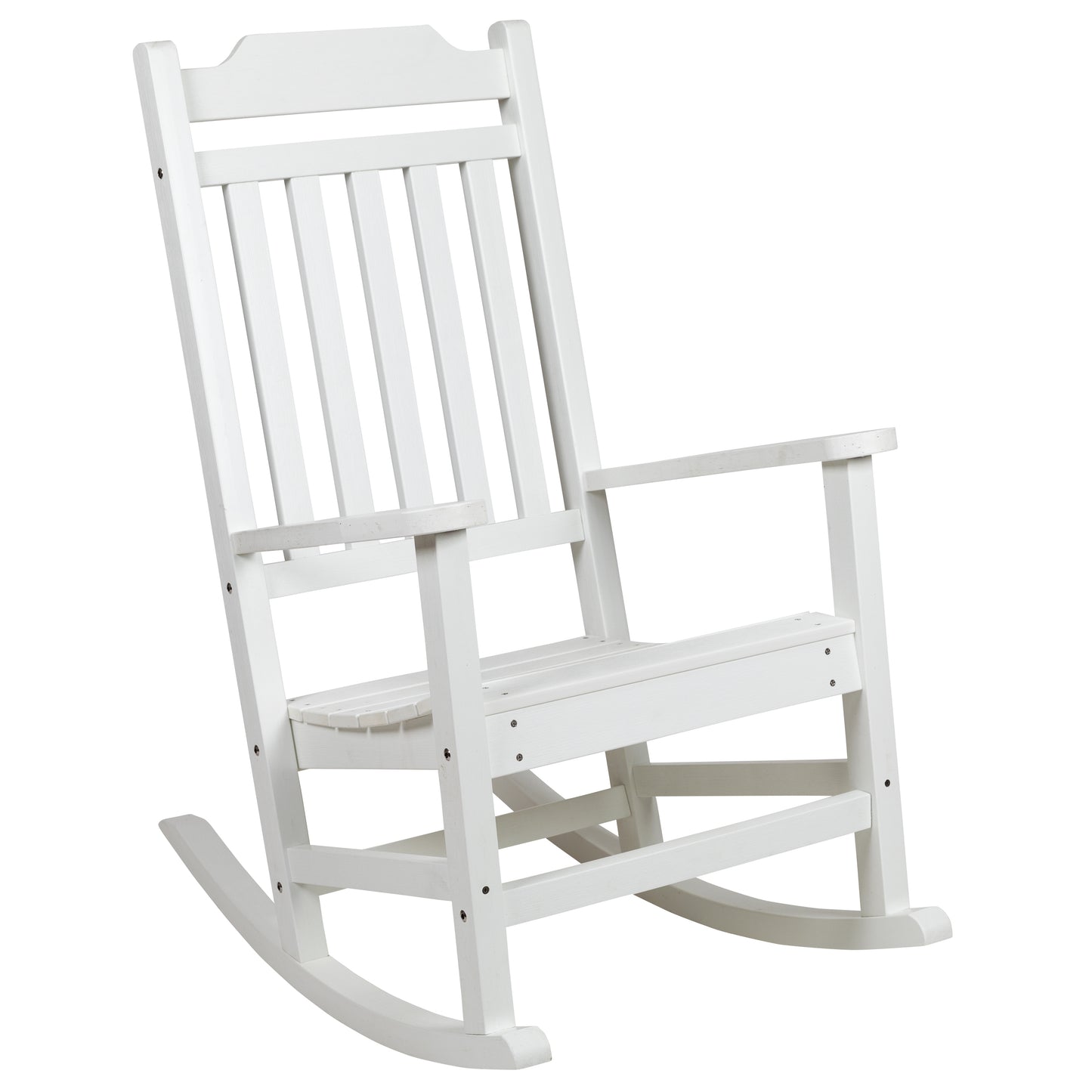 Winston All-Weather Poly Resin Rocking Chair in White White