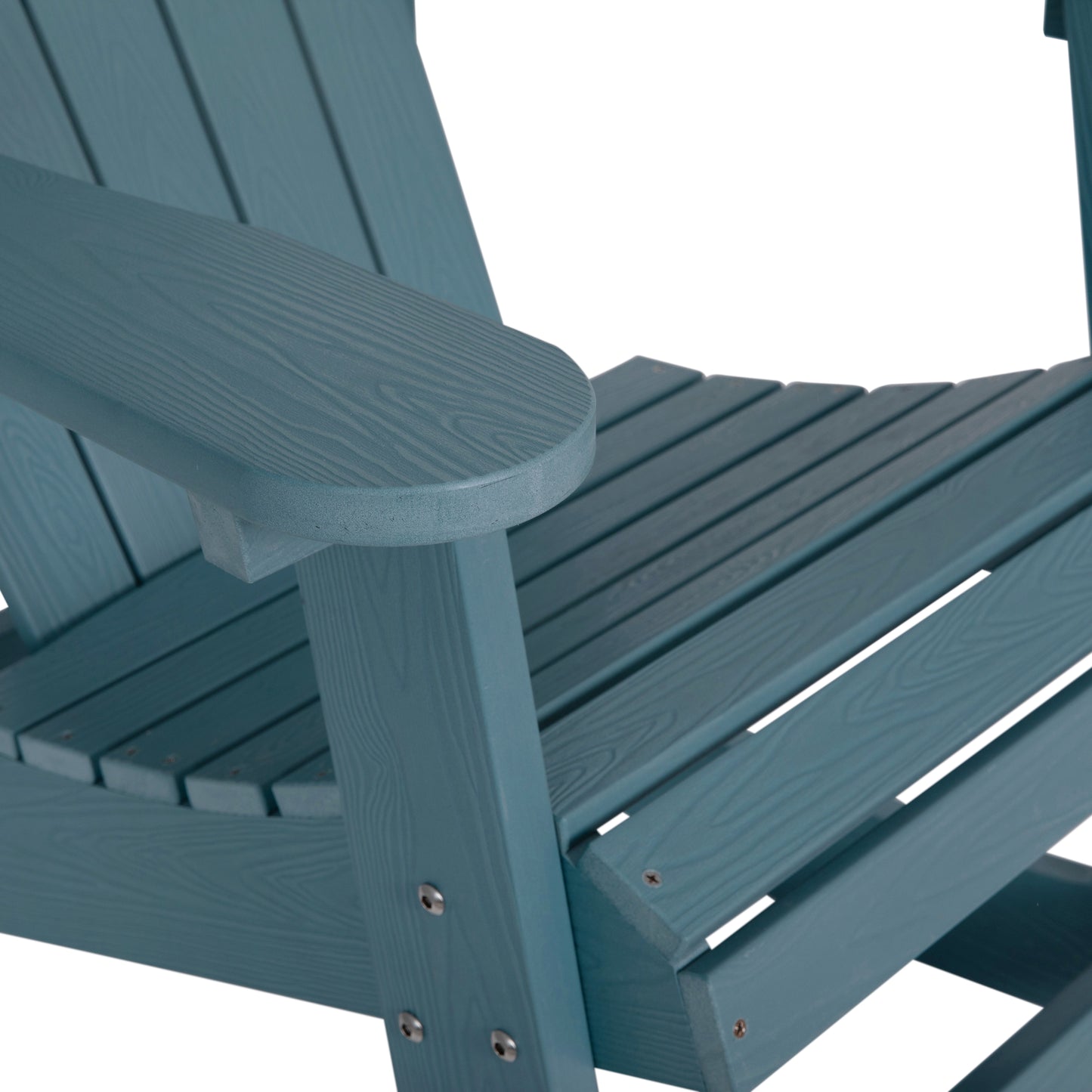 Savannah Commercial Grade All-Weather Poly Resin Wood Adirondack Rocking Chair with Rust Resistant Stainless Steel Hardware in Sea Foam - Set of 2 Sea Foam