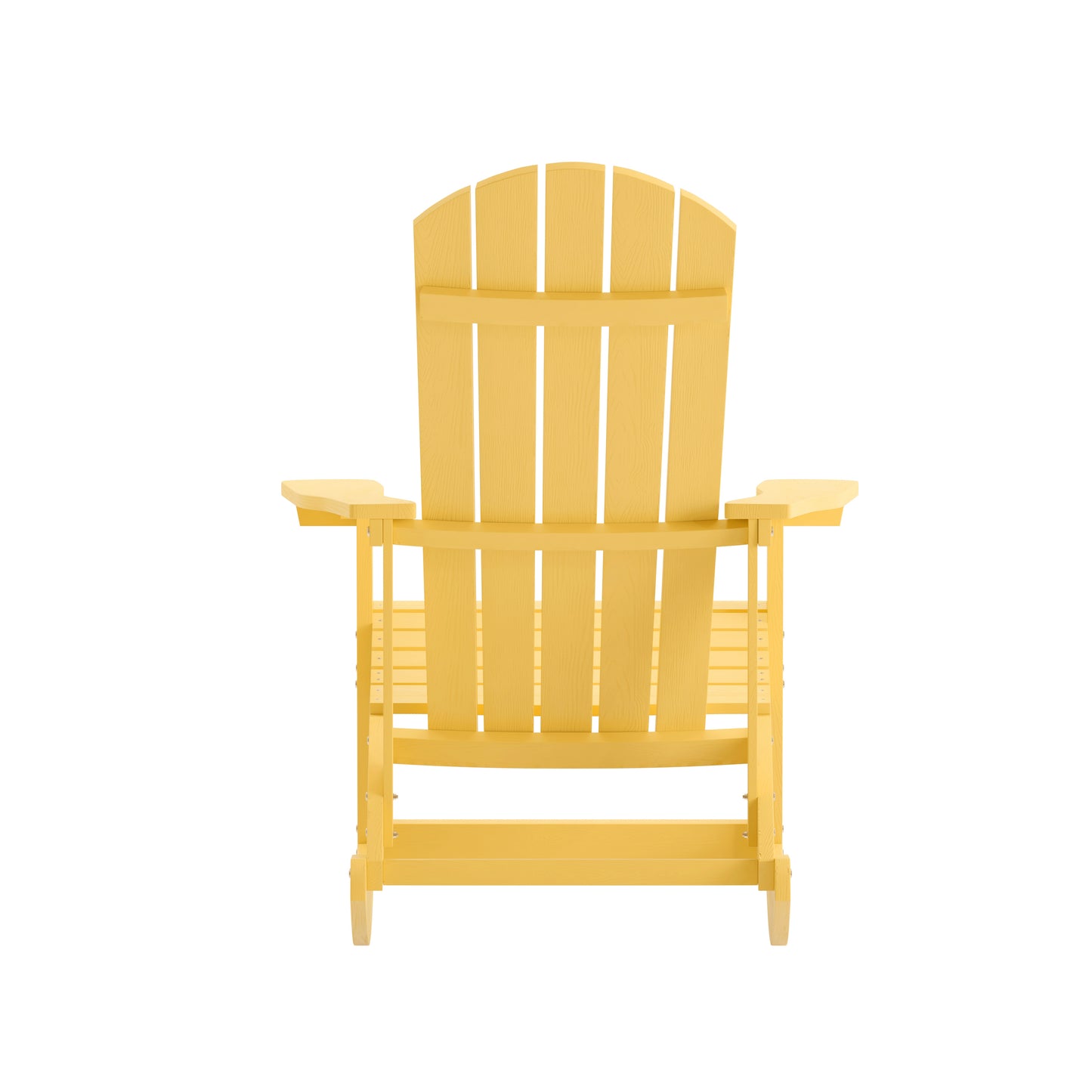 Savannah Poly Resin Wood Adirondack Rocking Chair - All Weather Yellow Polystyrene - Stainless Steel Hardware Yellow