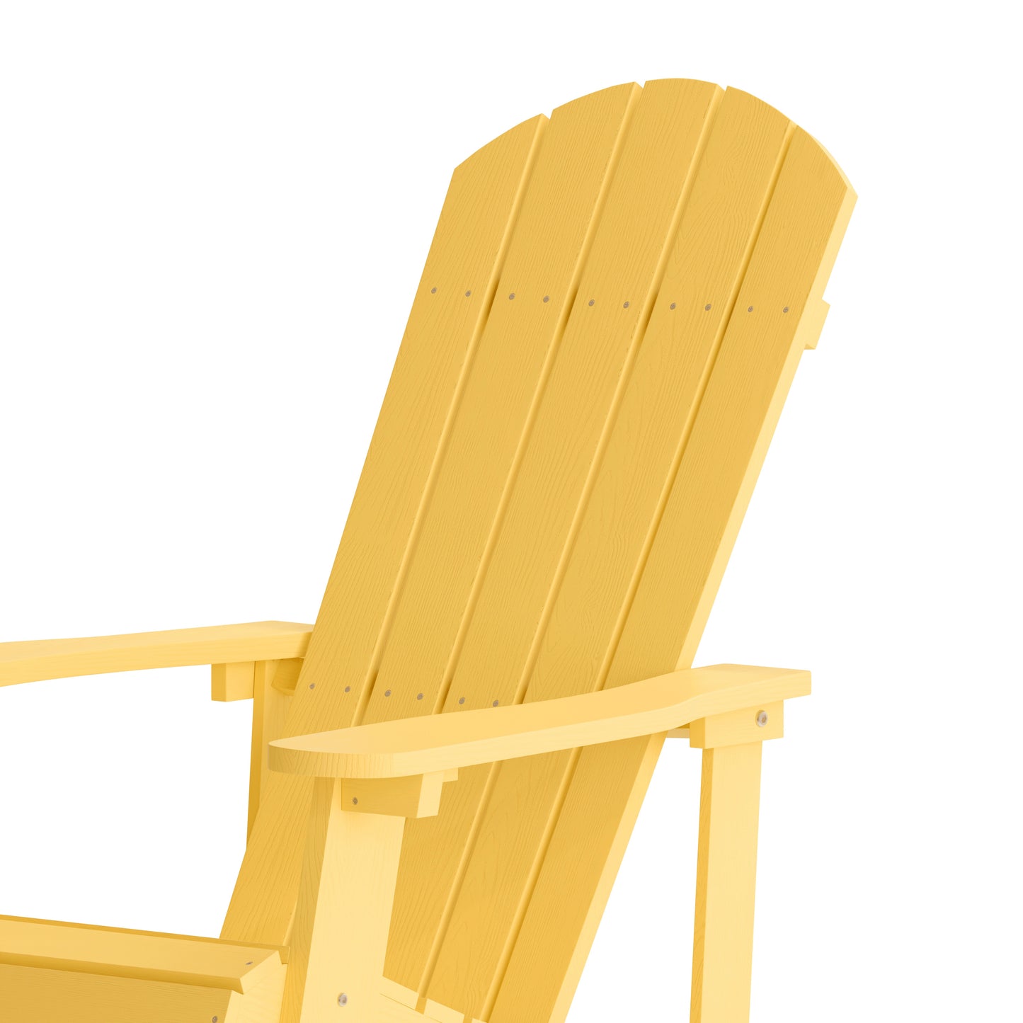 Savannah Poly Resin Wood Adirondack Rocking Chair - All Weather Yellow Polystyrene - Stainless Steel Hardware Yellow