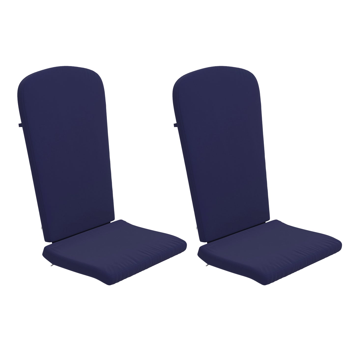 Charlestown Set of 2 All Weather Indoor/Outdoor High Back Adirondack Chair Cushions, Patio Furniture Replacement Cushions - Blue Blue