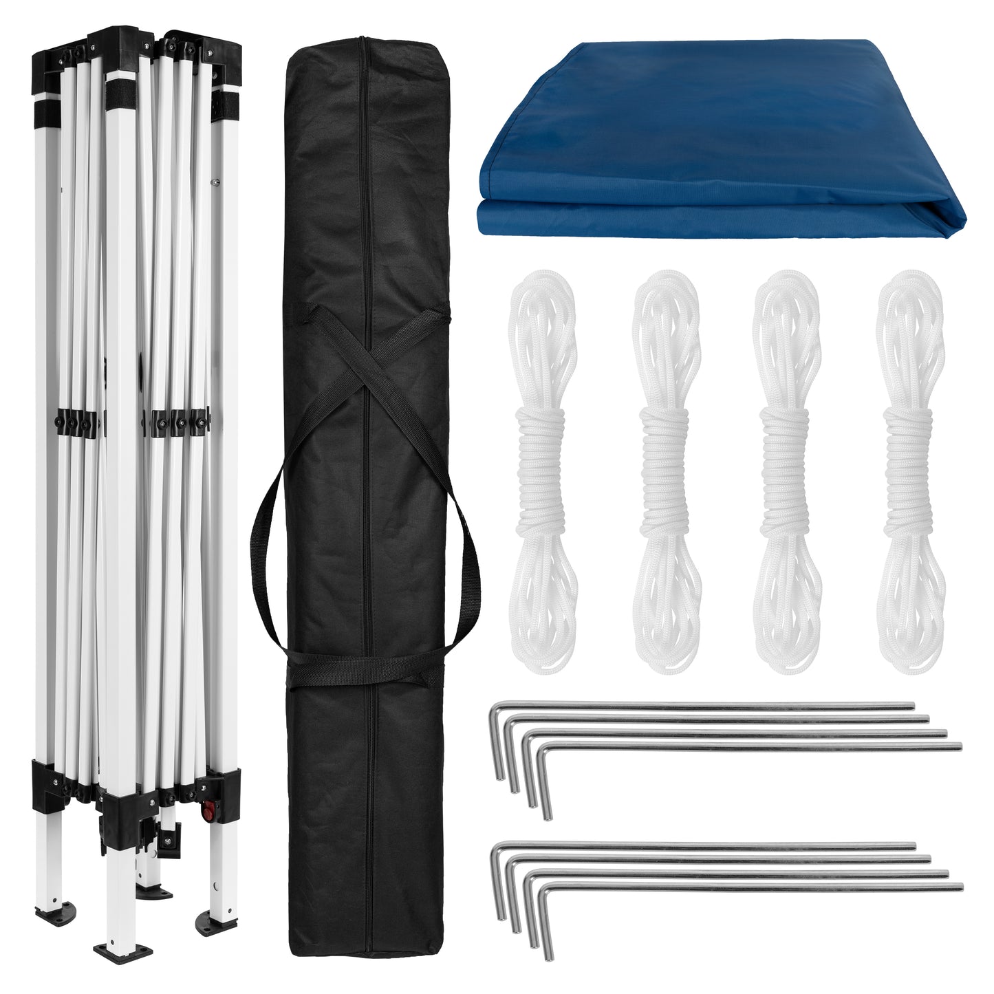 Harris 10'x10' Blue Outdoor Pop Up Event Slanted Leg Canopy Tent with Carry Bag Blue