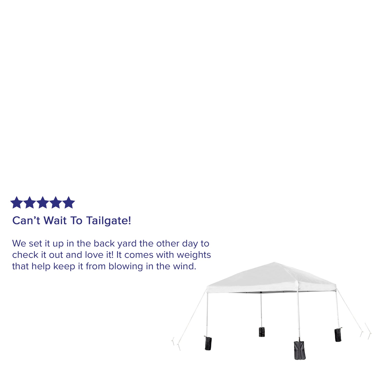 Harris 10'x10' White Pop Up Event Straight Leg Canopy Tent with Sandbags and Wheeled Case White