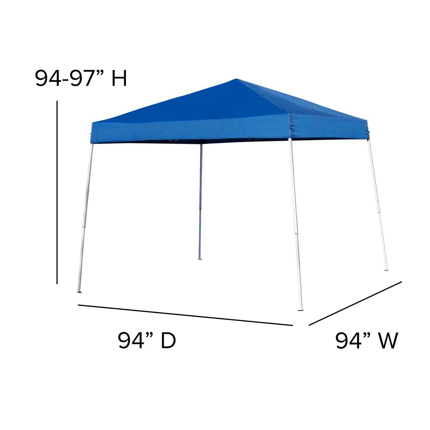 Harris 8'x8' Blue Outdoor Pop Up Event Slanted Leg Canopy Tent with Carry Bag Blue JJ-GZ88-BL-GG