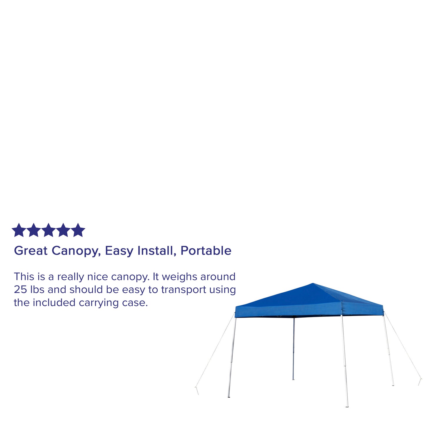 Harris 8'x8' Blue Outdoor Pop Up Event Slanted Leg Canopy Tent with Carry Bag Blue JJ-GZ88-BL-GG