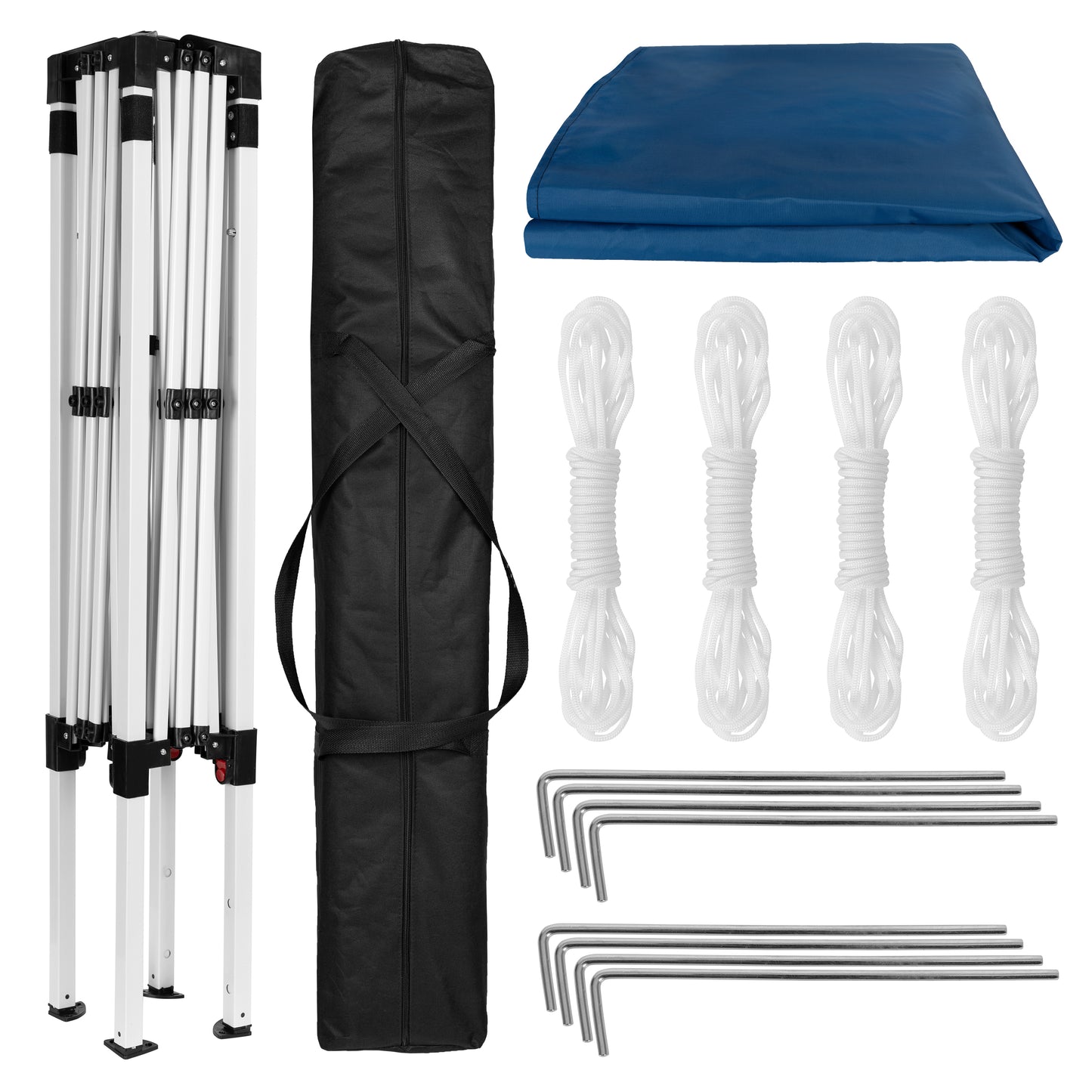 Harris 8'x8' Blue Outdoor Pop Up Event Slanted Leg Canopy Tent with Carry Bag Blue JJ-GZ88-BL-GG