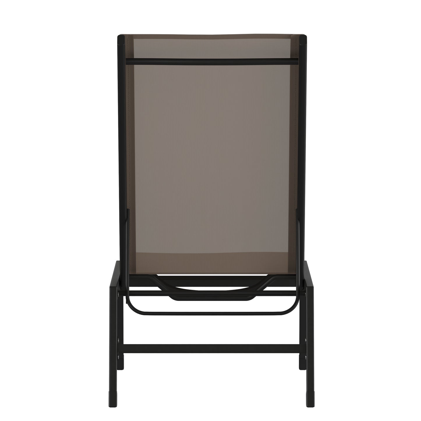 Brazos Adjustable Chaise Lounge Chair, Outdoor Five-Position Recliner, All Weather, Black/Brown Brown JJ-LC326-BLK-BR-GG