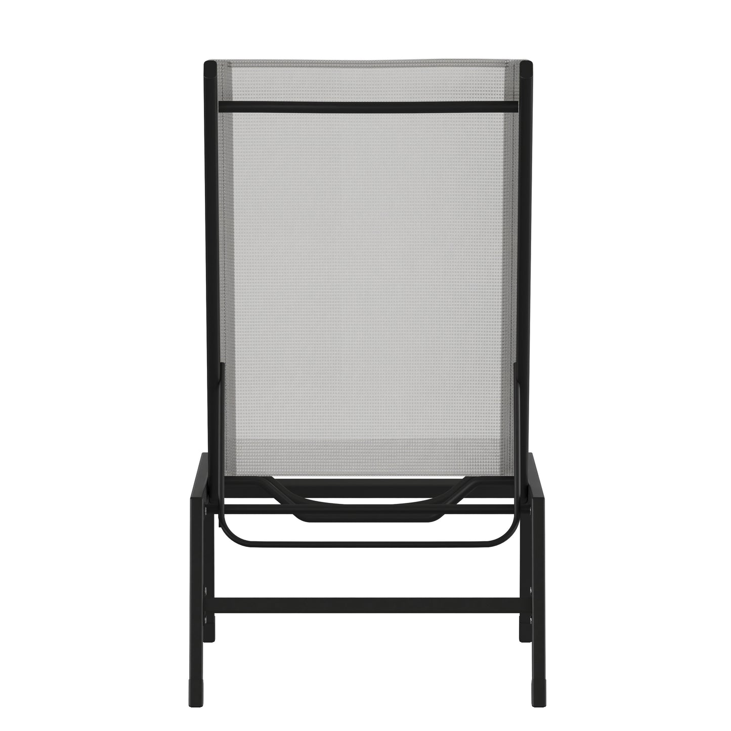 Brazos Adjustable Chaise Lounge Chair, Outdoor Five-Position Recliner, All Weather, Black/Gray Gray