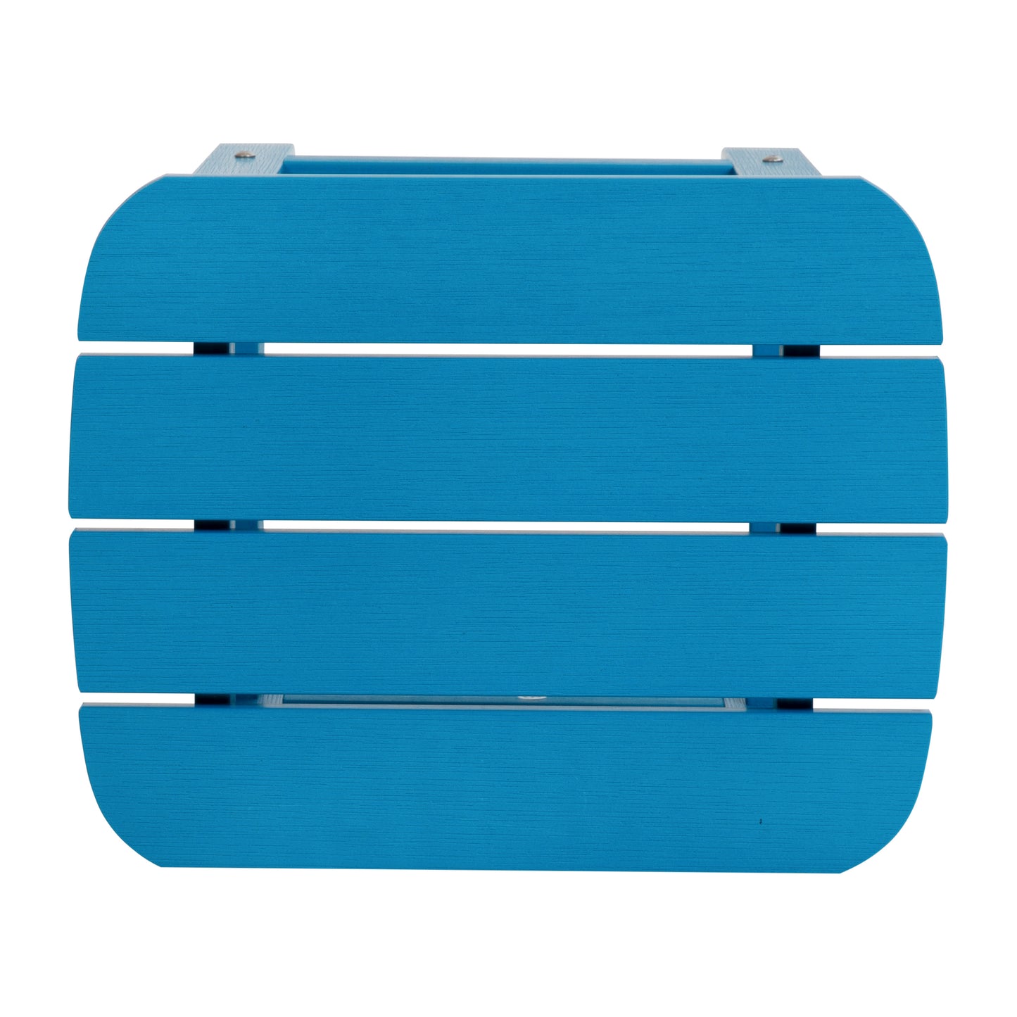 Charlestown All-Weather Poly Resin Wood Commercial Grade Adirondack Side Table in Blue Blue