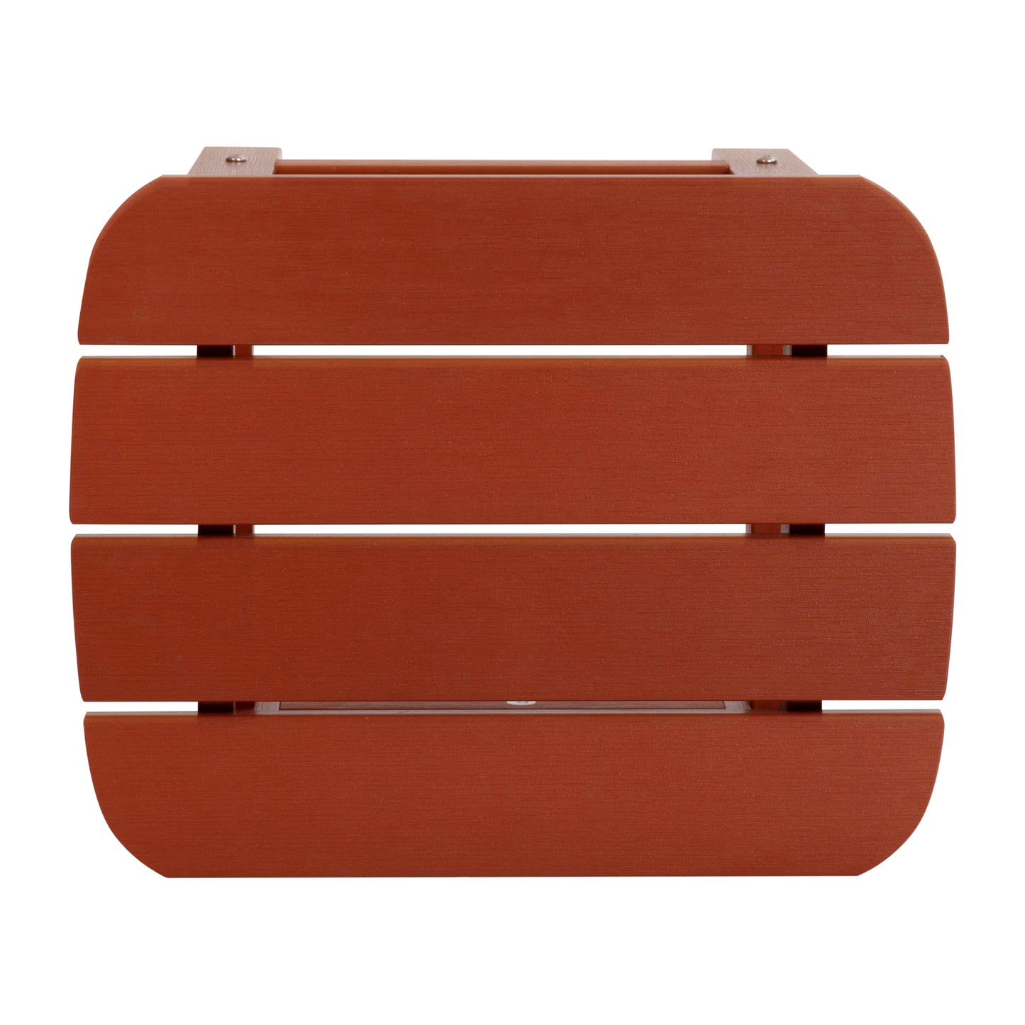 Charlestown All-Weather Poly Resin Wood Commercial Grade Adirondack Side Table in Red Red