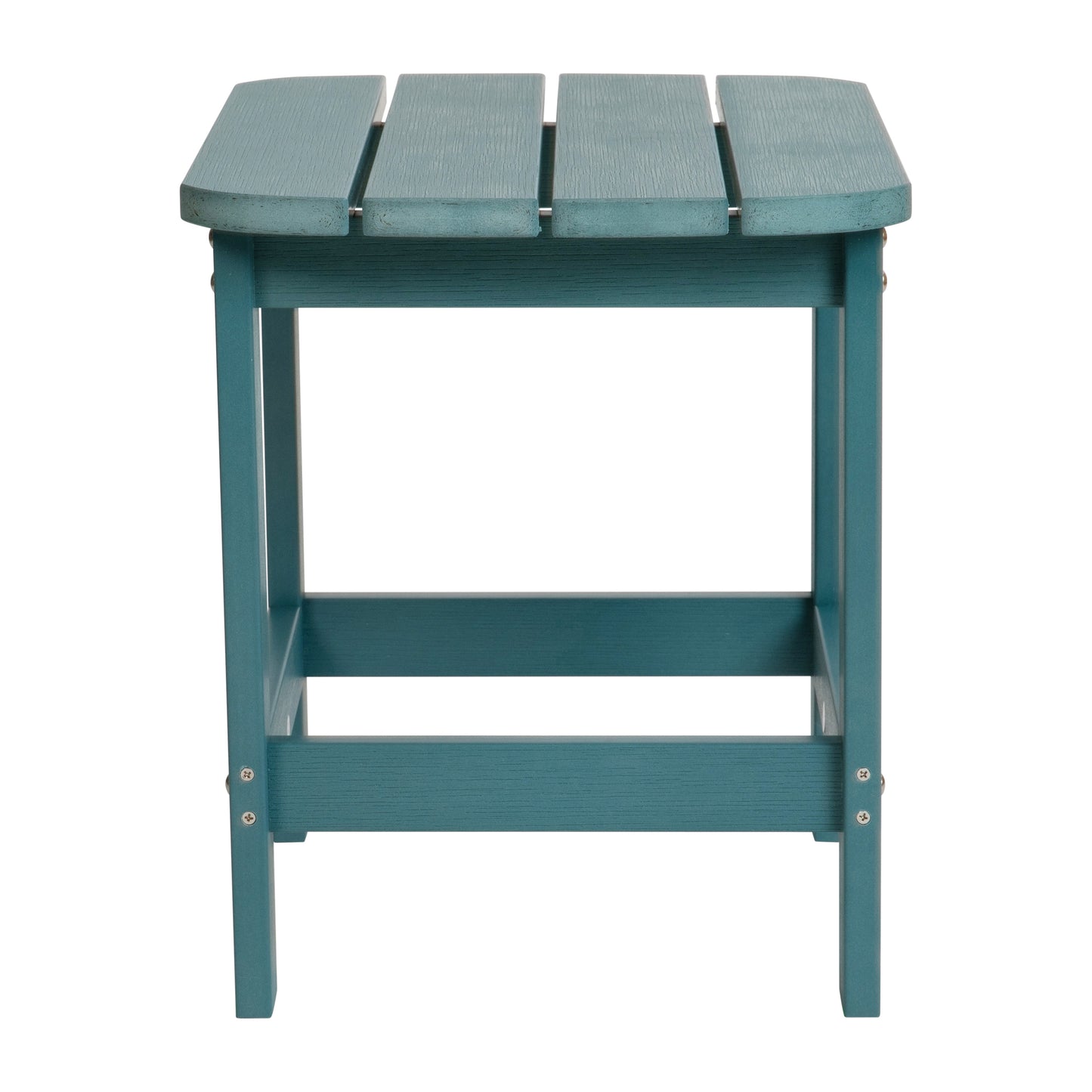 Charlestown All-Weather Poly Resin Wood Commercial Grade Adirondack Side Table in Sea Foam Sea Foam