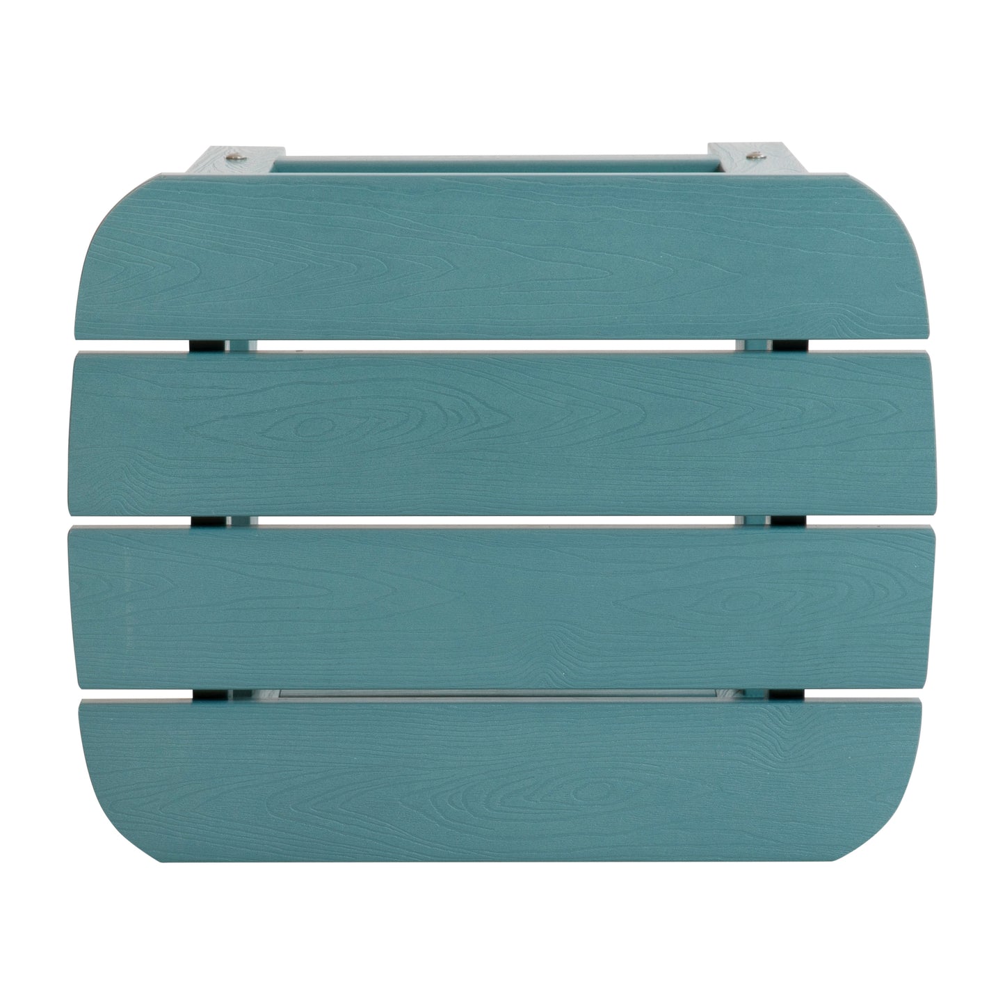 Charlestown All-Weather Poly Resin Wood Commercial Grade Adirondack Side Table in Sea Foam Sea Foam