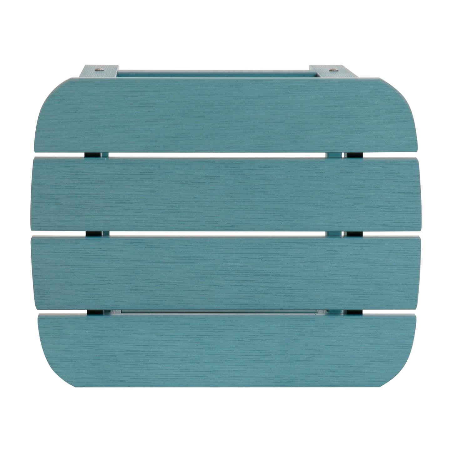 Charlestown All-Weather Poly Resin Wood Commercial Grade Adirondack Side Table in Teal Teal