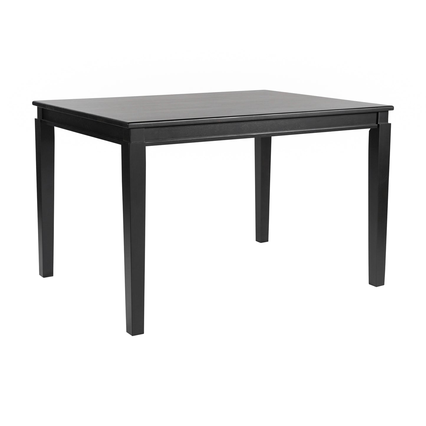 Henry 47" Solid Wood Dining Table, Commercial Grade Heavy Duty Rectangle Wood Table for 4, Black Matte Finish Black Matte